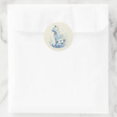 Katten Silhouet Wilde Bloemen Stickers (Tas)