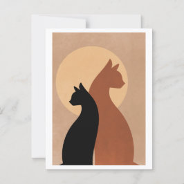 Katten silhouetten briefkaart