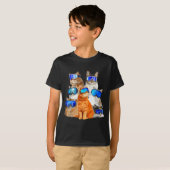 Katten skiën grappig t-shirt (Voorkant volledig)