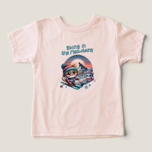 Katten skiën in de Meowtains (Design voorkant)