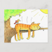 Katten slapen in de zon briefkaart (Voorkant)