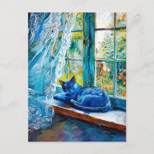 Katten slapen op vensterbank briefkaart (Voorkant)
