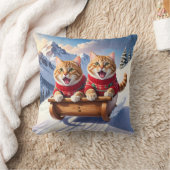 Katten Sled Ride Kussen (Deken)