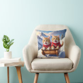 Katten Sled Ride Kussen (Stoel)