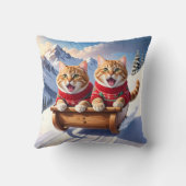 Katten Sled Ride Kussen (Achterkant)