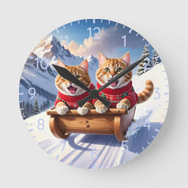 Katten Sled Ride Ronde Klok
