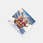 Katten Sled Ride Servet (Hoek)