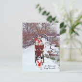 Katten Sleigh Ride Briefkaart (Staand voorkant)