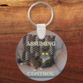 Katten-sleutelhanger met 'Assuming Control' Sleutelhanger (Achterkant)