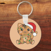 Katten Sleutelhanger met kerstwinterdieren (Voorkant)