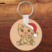 Katten Sleutelhanger met kerstwinterdieren (Voorkant)