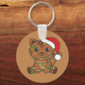 Katten Sleutelhanger met kerstwinterdieren (Voorkant)
