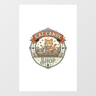 Katten Snoep Winkel Katten Snoep Winkel Katten Vin Raamsticker