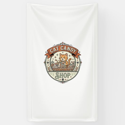 Katten Snoep Winkel Katten Snoep Winkel Katten Vin Spandoek (Verticaal)