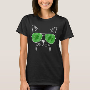 Katten Snor & Zonnebril Versleten St Patrick s T-shirt
