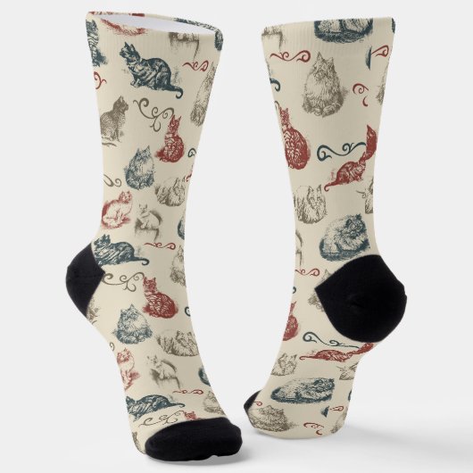 katten sokken (Gebogen)