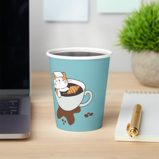 Katten Spa met Koffie Papieren Bekers (Insitu)