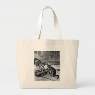 Katten spelen grote tote bag
