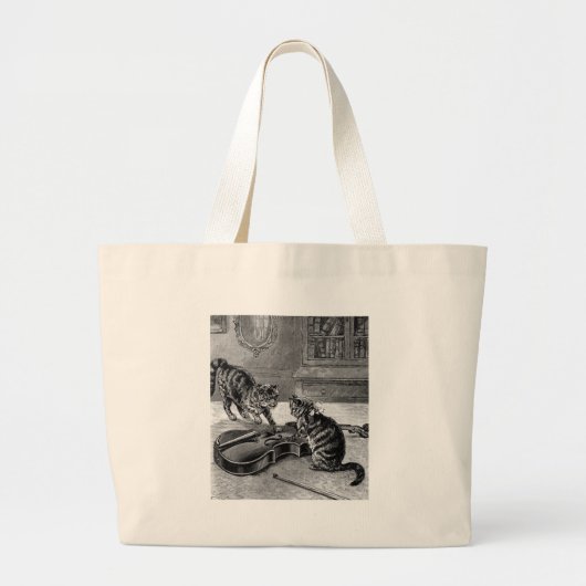 Katten spelen grote tote bag (Voorkant)