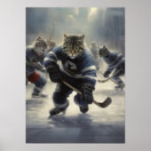Katten spelen hockey poster (Voorkant)