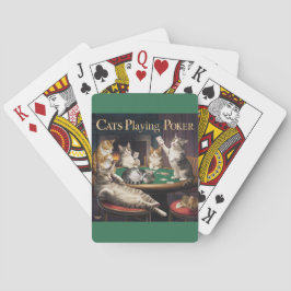 Katten spelen kaarten