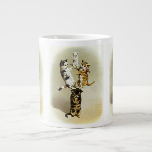 katten spelen Kittens, Humor Grote Koffiekop
