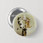 katten spelen Kittens, Humor Ronde Button 5,7 Cm (Voorkant /achterkant)