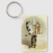  katten spelen Kittens, Humor Sleutelhanger (Voorkant)