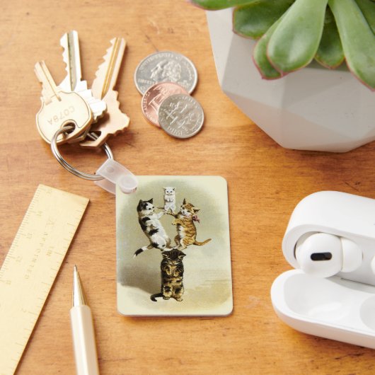  katten spelen Kittens, Humor Sleutelhanger (Bureau)