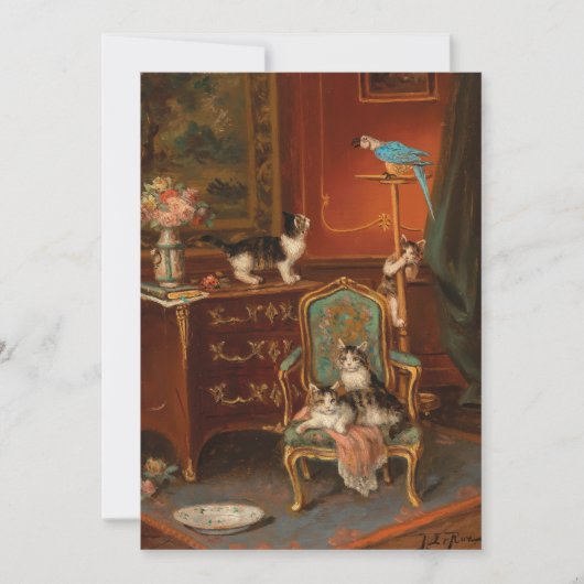 Katten spelen met een papegaai | Jules Le Roy (Voorkant)