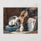 Katten spelen met gitaar Henriëtte Ronner-Knip Briefkaart (Voorkant)