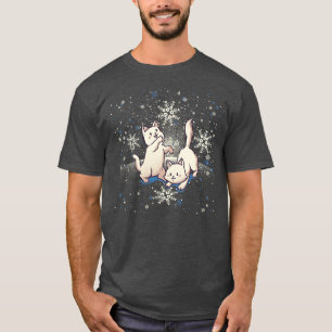 Katten spelen met sneeuwvlokken van Tobe Fonseca T-shirt