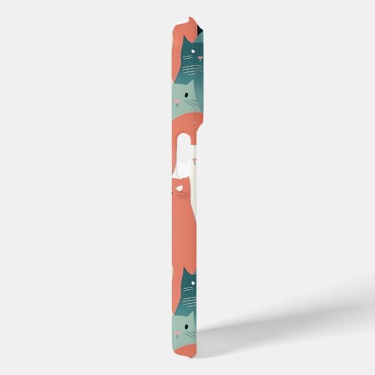 Katten spelen neutraal pastelpatroon Case-Mate iPhone case (Achterkant / Rechts)
