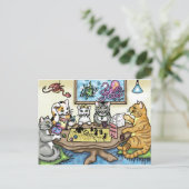 Katten Spelen Pathfinder door Carrie Michael Briefkaart (Staand voorkant)