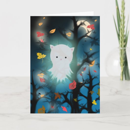 Katten spook Halloween kaart (Voorkant)