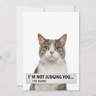 Katten spotten Sarcasme Quote Minimaal Design Feestdagenkaart