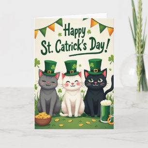 Katten St. Catricks Dag Plezierkaart Kaart