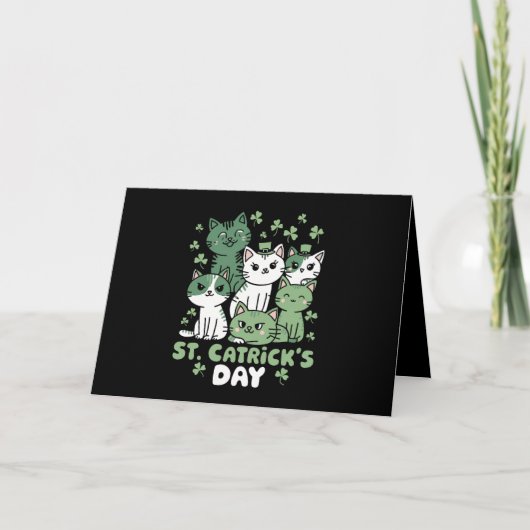 Katten St. Patrick's Dag Grappige Catrick's Dag Bedankkaart (Voorkant)