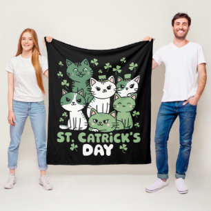 Katten St Patrick's Dag Grappige Catrick's Dag Fleece Deken