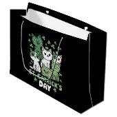 Katten St. Patrick's Dag Grappige Catrick's Dag Groot Cadeauzakje (Voorkant Gekanteld)