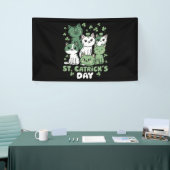 Katten St. Patrick's Dag Grappige Catrick's Dag Spandoek (Beurs)