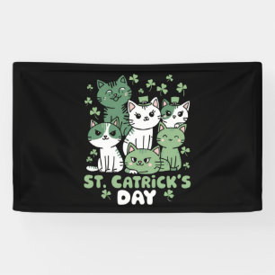 Katten St. Patrick's Dag Grappige Catrick's Dag Spandoek