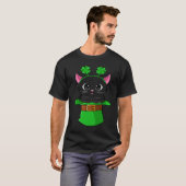 Katten St Patricks Dag Leprechaun Shamrock Kitten T-shirt (Voorkant volledig)