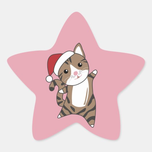 Katten Star Sticke Ster Sticker (Voorkant)