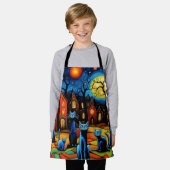 Katten staren schort (Gedragen)