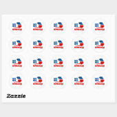 KATTEN STEMMEN REPUBLIKEINS RONDE STICKER (Vel)