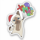 Katten Sticker met winterwinterwinterkatten (Voorkant)