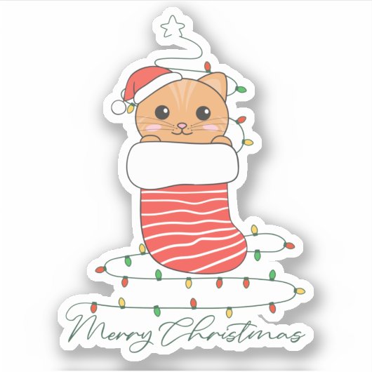 Katten Sticker met winterwinterwinterkatten (Voorkant)