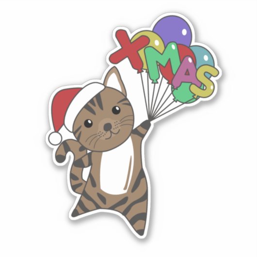 Katten Sticker met winterwinterwinterkatten (Voorkant)