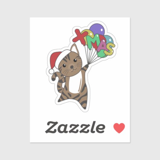 Katten Sticker met winterwinterwinterkatten (Vel)